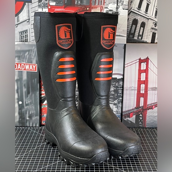 Gator Waders Mens Size 10 US Red Everglade 2.0 Uninsulated Rubber Boots NEW - Picture 3 of 10